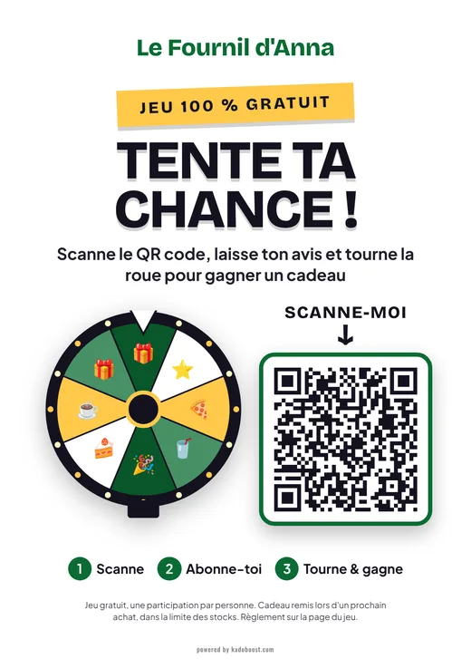 Flyer Kadoboost style épuré, boulangerie